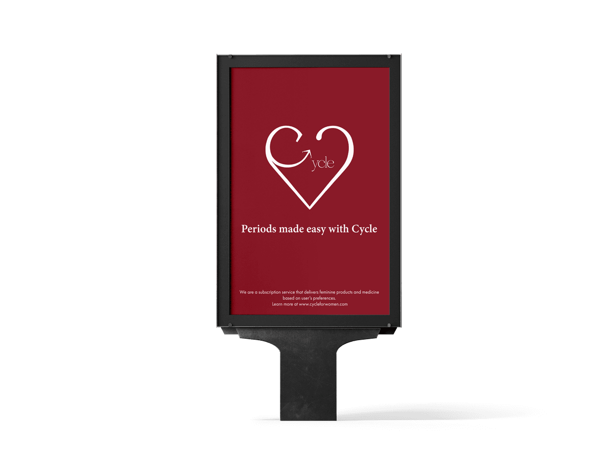 Cycle outdoor mockup red