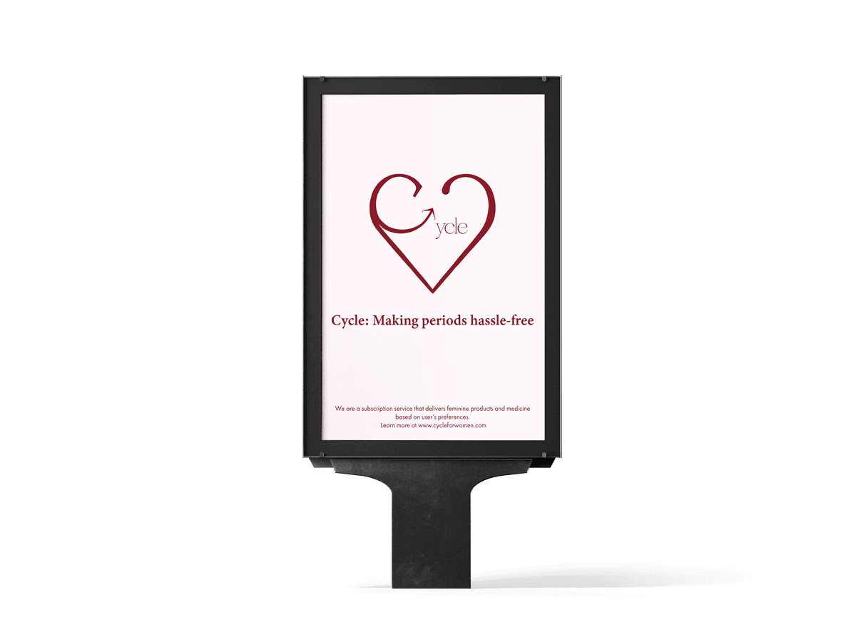 Cycle outdoor mockup white