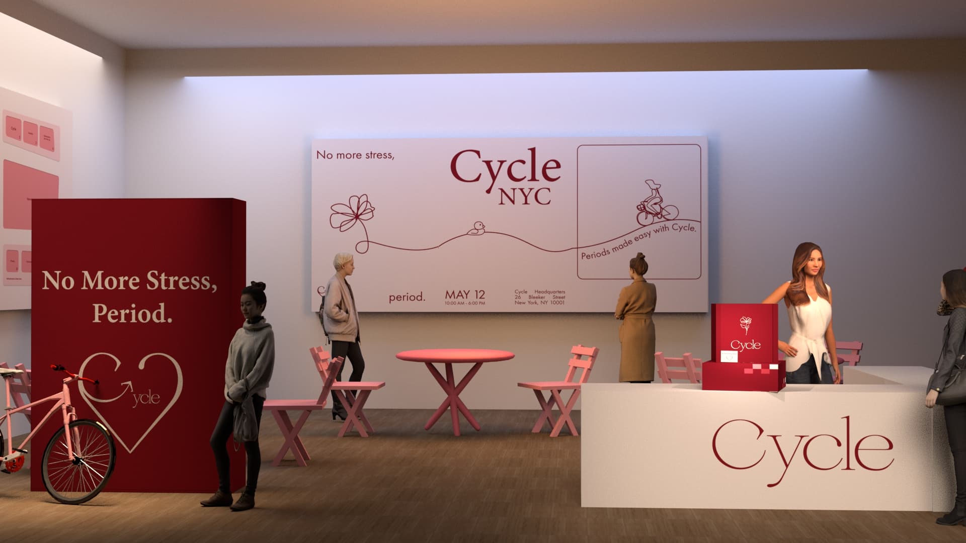 Cycle NYC event booth render 1