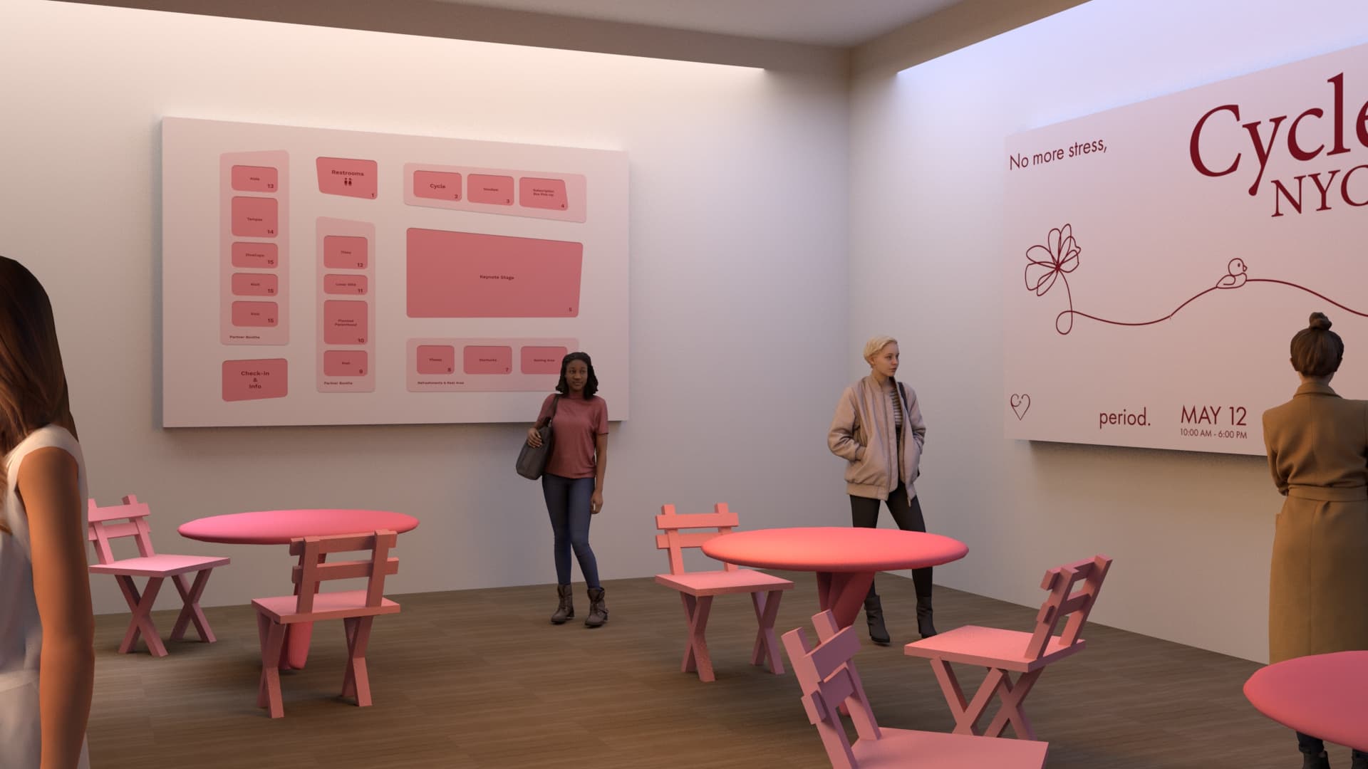 Cycle NYC event booth render 2