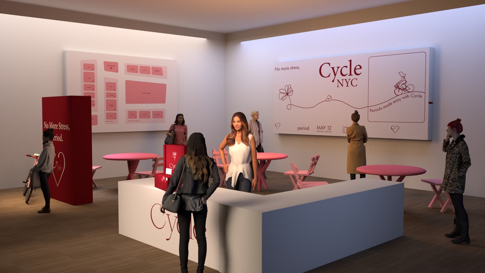Cycle NYC event booth render 3