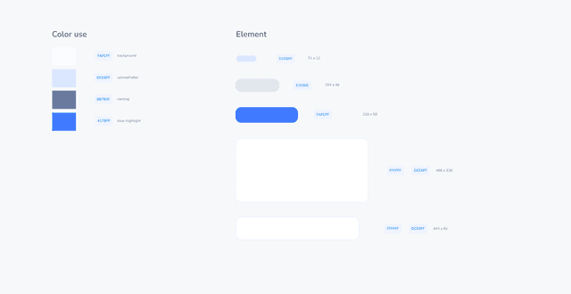 Brainstorm stylesheet showing design system elements