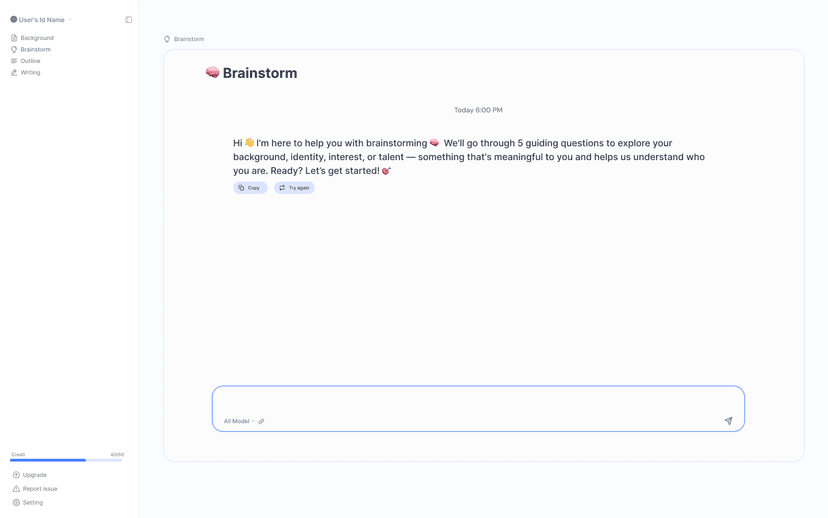 Outline generation with multiple options